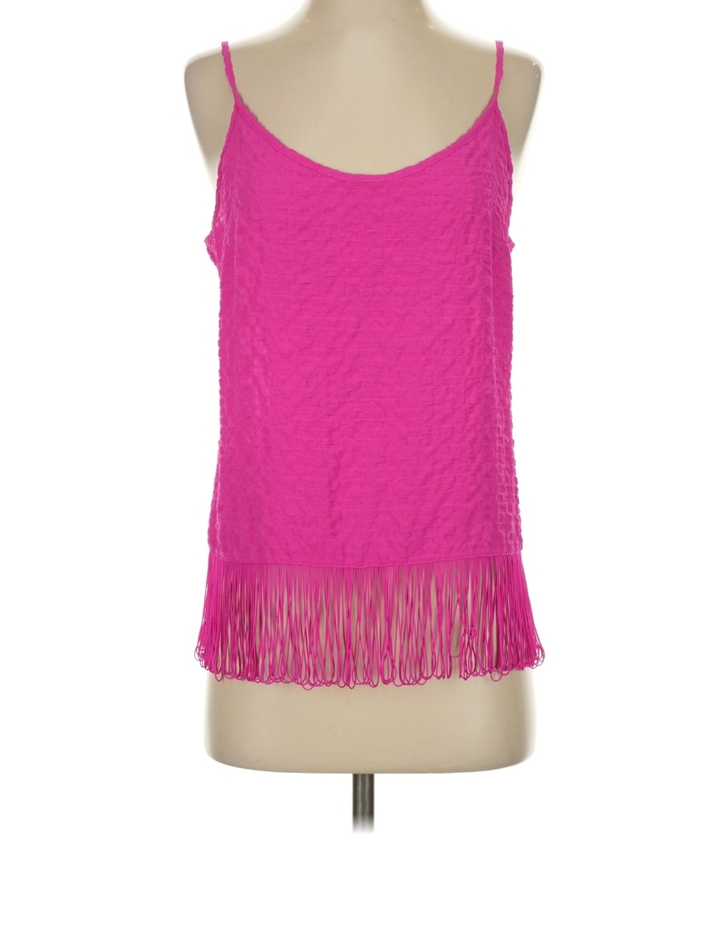 Lilly Pulitzer Bright Pink Fringe Cami Tank